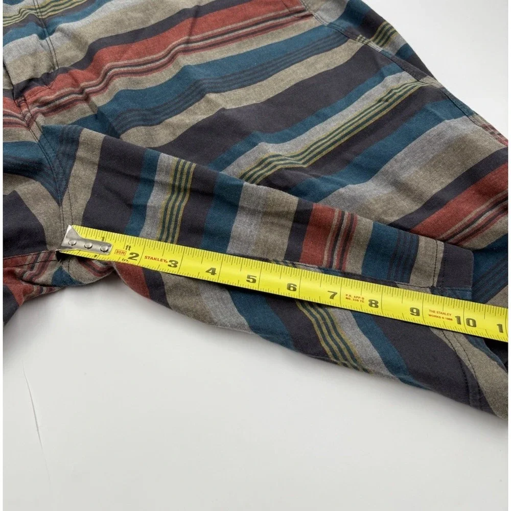 Lululemon Men's 38 Cotton Multicolor Striped Chino Flat Front‎ Shorts